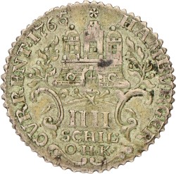 German States. Hamburg. 4 Schilling. 1765.