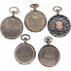 Lot (5) Zakhorloges - Zilver