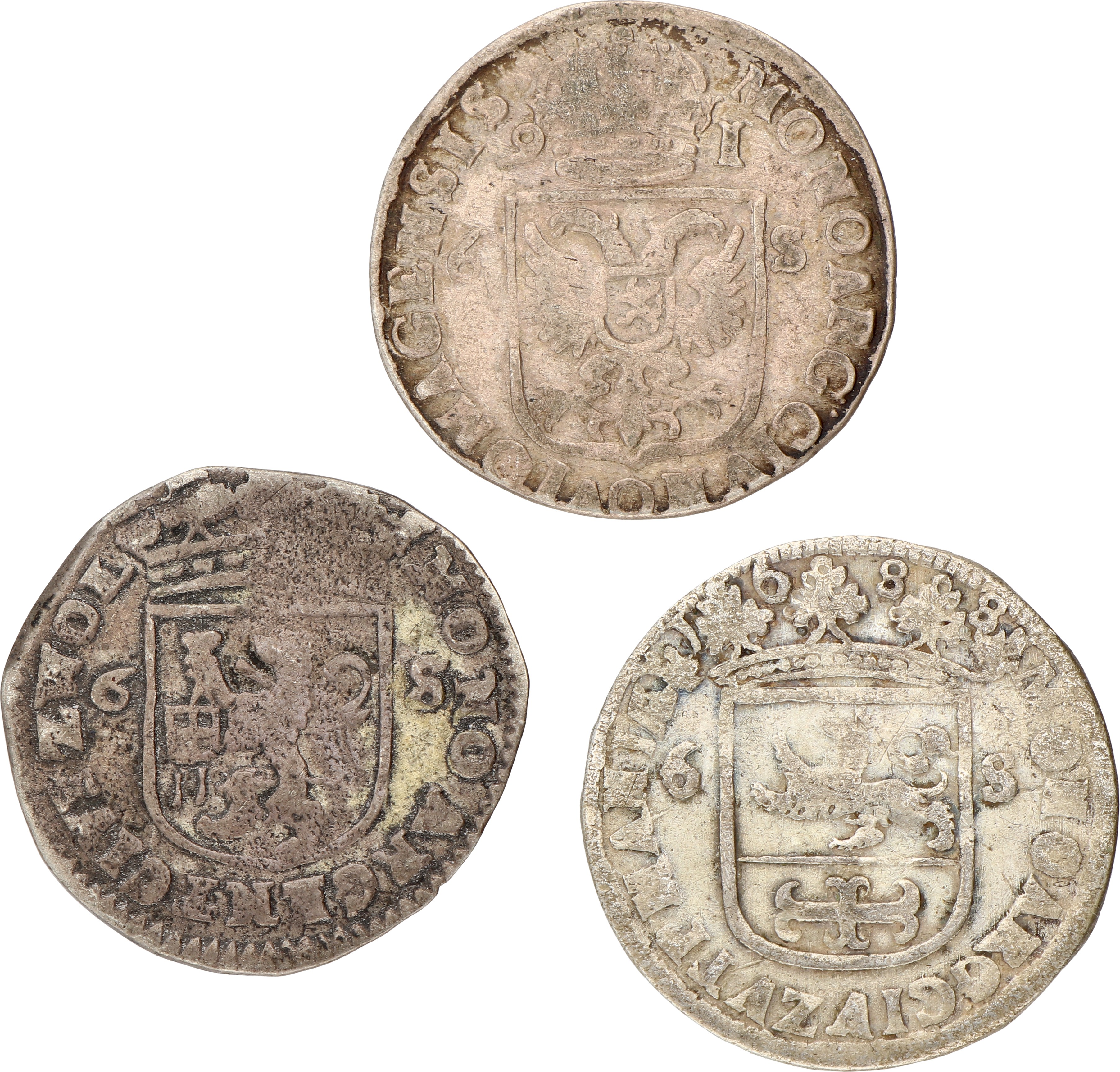 Lot (3) Lot 3 Rijderschellingen. Nijmegen, Zutpen & Zwolle. 17e eeuw. Fraai / Zeer Fraai.