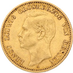 German States. Hessen. Ernst Lüdwich. 20 Mark. 1897.