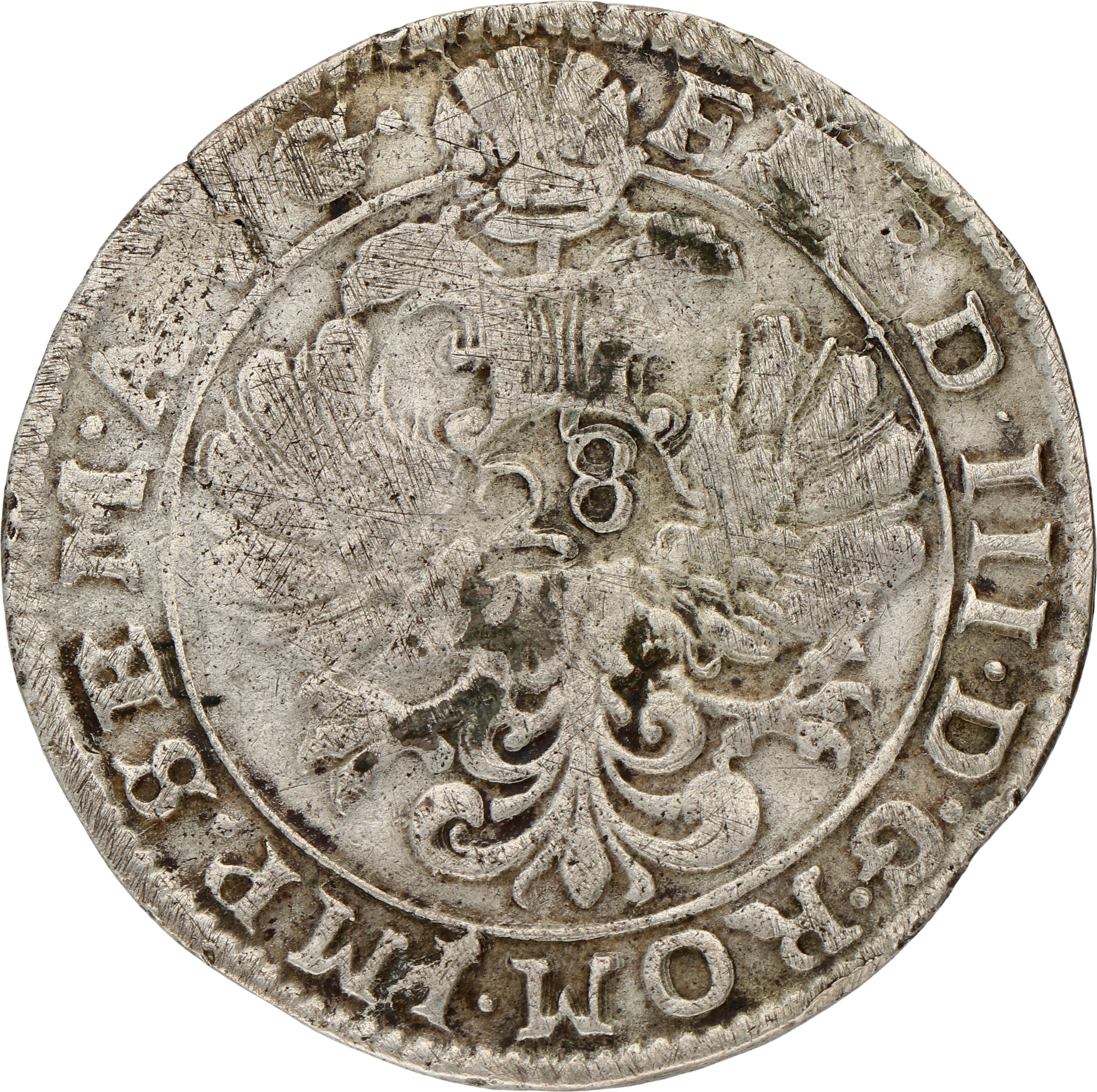 German States. Jever. Anton Gunther. 28 Stuiver. ND (1637 -1649).
