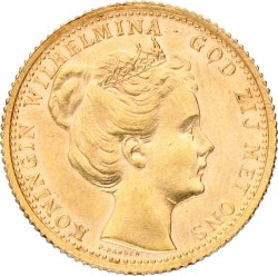 10 Gulden. Wilhelmina. 1898. Prachtig -.