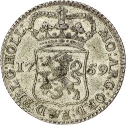 No reserve - Muntmeesterpenning. Holland. 1759. Prachtig.