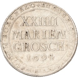 German states. Münster. Friedrich Christian von Plettenberg. 24 Mariengroschen. 1694 JO.