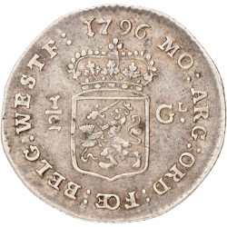 Halve Generaliteitsgulden van 10 stuiver. West-Friesland. 1796. VF 35.