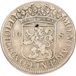 Halve provinciale gulden van 10 stuiver. Holland. 1681. VF 20.