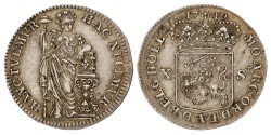 Halve generaliteitsgulden van X stuiver. Holland. 1749. AU 53.