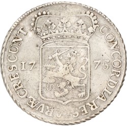Zilveren dukaat. West-Friesland. 1775. AU details.