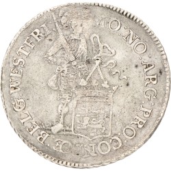 Zilveren dukaat. West-Friesland. 1775. AU details.