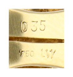 18K Geelgouden hanger bezet met ca. 0.35 ct. diamant.