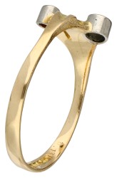 No reserve - Laponnia 18K bicolour gouden ring bezet met ca. 0.13 ct. diamant.