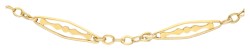 No reserve - 18K Geelgouden collier met lozenge fantasie schakel.