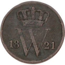 1 Cent. Willem I. 1821 B. VF details.