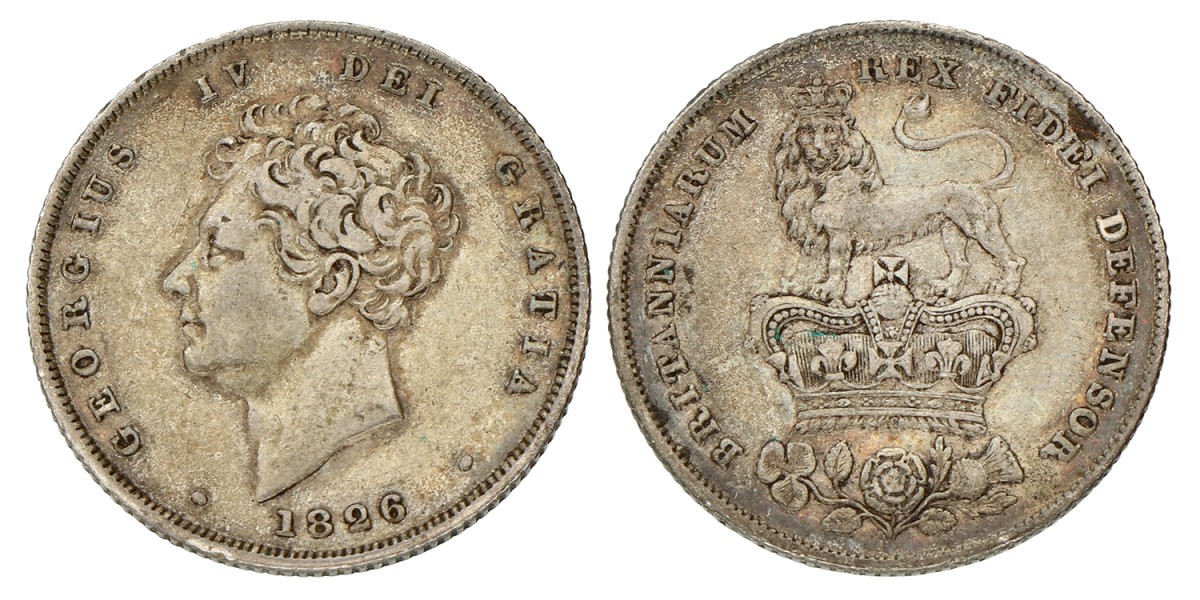 Great Britain. George IV. Shilling. 1826.