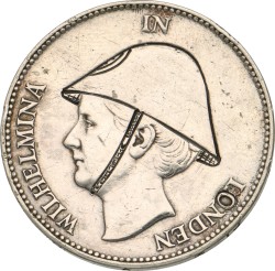 No reserve - 1 Gulden. Wilhelmina in Londen. 1940. Zeer Fraai +.