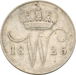 No reserve - 10 Cent. Willem I. 1825 B. Zeer Fraai +.