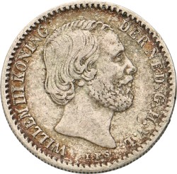 No reserve - 10 Cent. Willem III. 1853. Zeer Fraai.