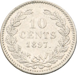 No reserve - 10 Cent. Wilhelmina. 1897. Zeer Fraai / Prachtig.