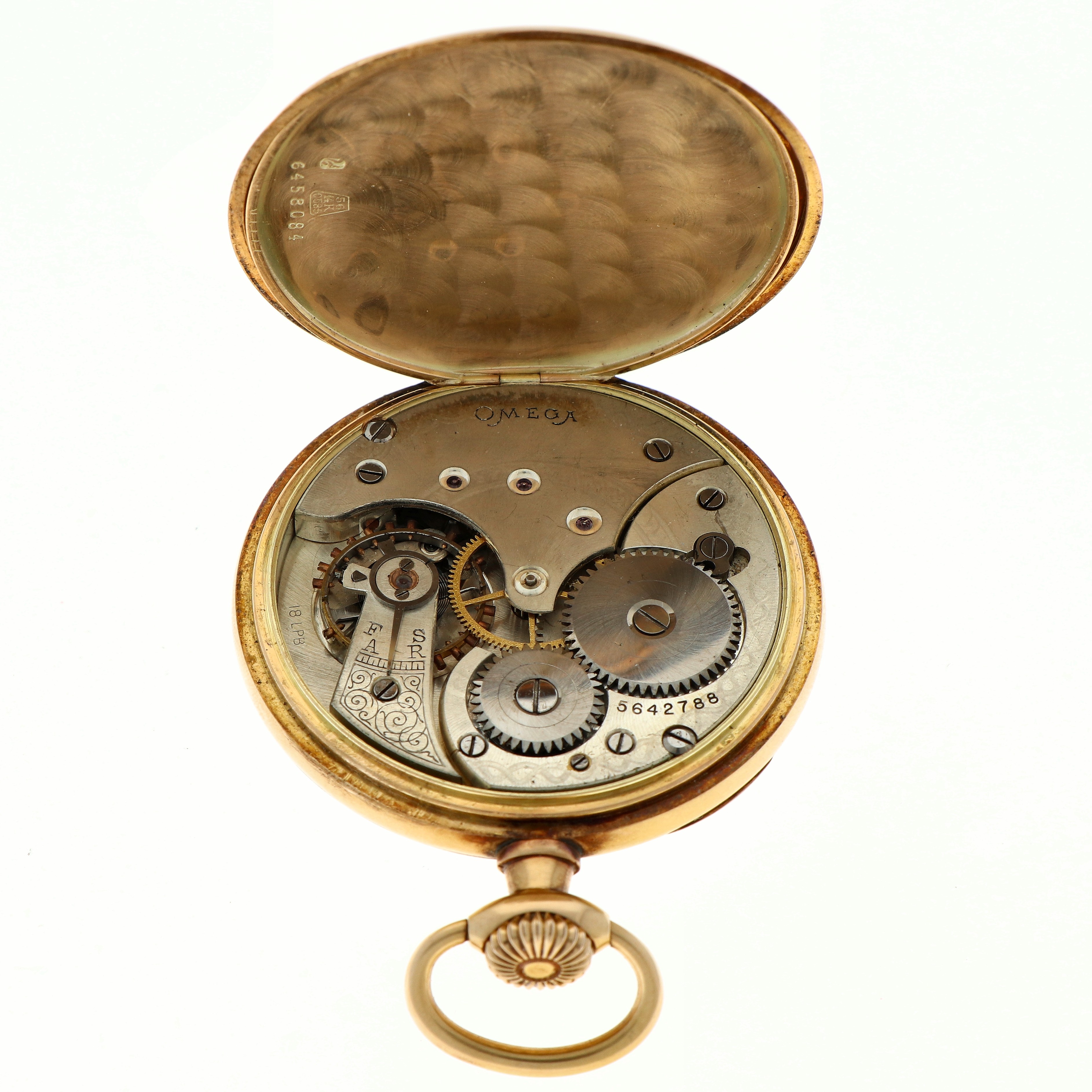 No Reserve - Omega 14K. - Heren zakhorloge-  ca. 1916.