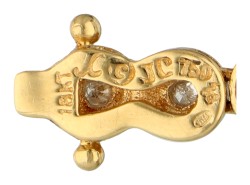 18K Geelgouden tennisarmband bezet met ca. 0.74 ct. diamant.