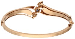 14K Roségouden antieke armband met saffier.