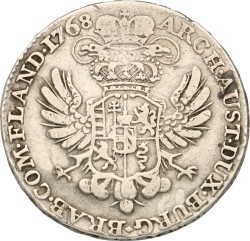 Halve kronenthaler. Brabant. Brussel. Maria Theresia. 1768. Zeer Fraai -.