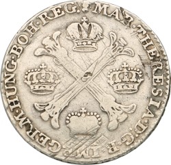 Halve kronenthaler. Brabant. Brussel. Maria Theresia. 1768. Zeer Fraai -.