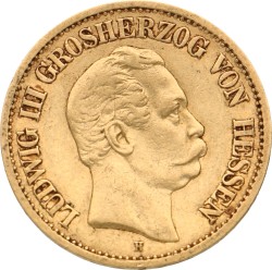 German States. Hessen. Ludwig III. 10 Mark. 1873 H.