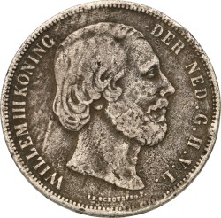 No reserve - 2½ Gulden. Willem III. 1850. Zeer Fraai.