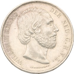 2½ Gulden. Willem III. 1871. UNC -.