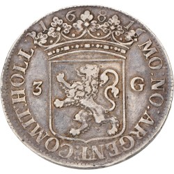 3 gulden - Provinciaal. Holland. 1681. VF 35.