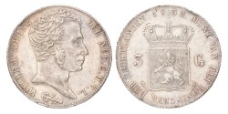 3 Gulden. Willem I. 1832/23. AU details.
