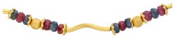 14K Geelgouden multifunctioneel collier / armband met robijn en saffier.