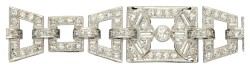 Platina Art Deco armband bezet met ca. 2.53 ct. diamant.