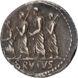Roman Republic. Marcus Junius Brutus. Denarius. N.D. (54 BC).