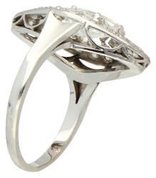 14K Witgouden ring bezet met ca. 1.75 ct. diamant.