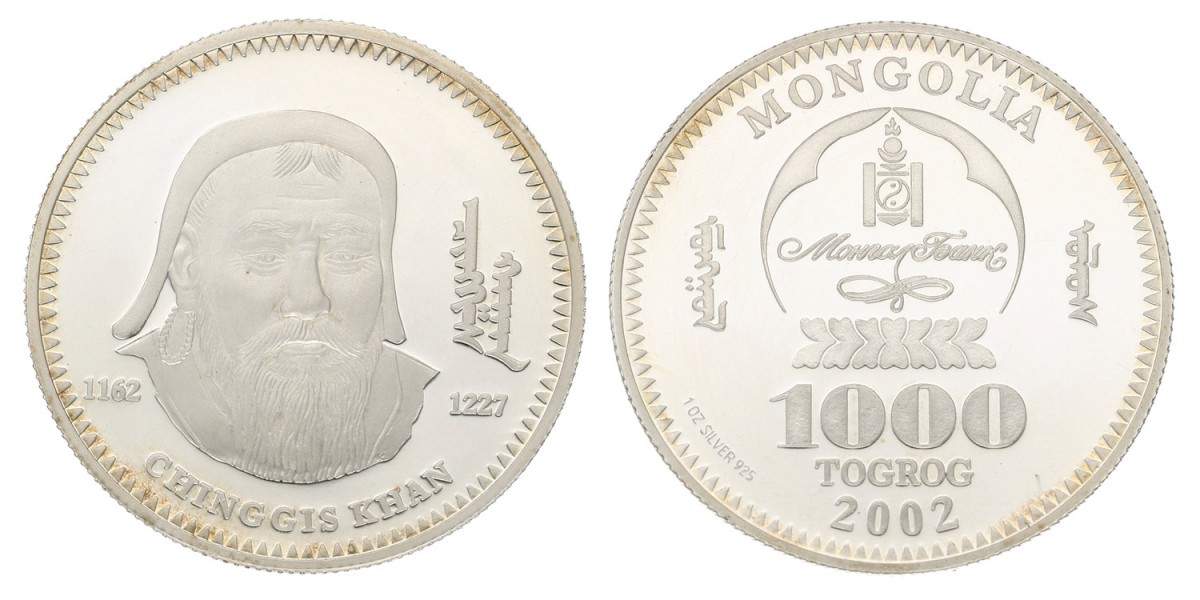 Mongolia. Republic. 'Chinggis Khan'. 2002.