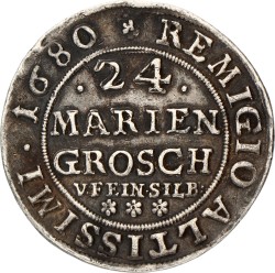 German states. Brunswick-Wolfenbüttel. Rudolf Augustus. 24 Mariengroschen. 1680.