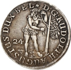 German states. Brunswick-Wolfenbüttel. Rudolf Augustus. 24 Mariengroschen. 1680.