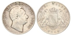 German states. Baden. Leopold. 2 Gulden. 1846.