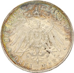 German states. Bavaria. Otto. 3 Mark. 1913 D.