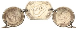 Phillipines. 1945. Coin bracelet of Australian coins - With 'Philippines 1945' inscribed.