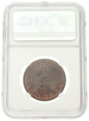 Great Britain. George III. ½ Penny - 6 raised gun ports. 1799 SOHO.
