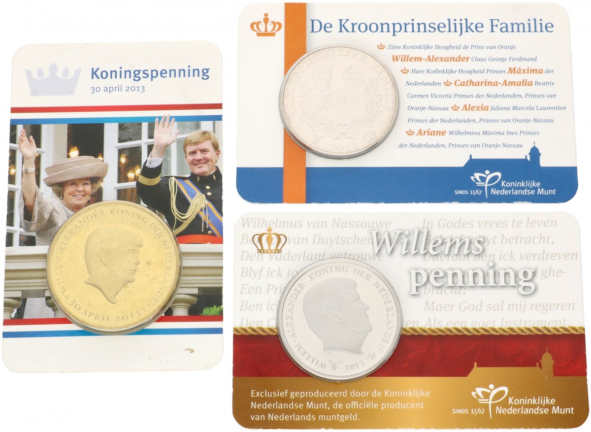 Nederland. Lot (3). Penning in Coincard "Koninklijk". 2012 en 2013.