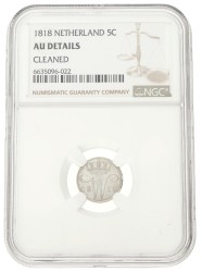 5 Cent. Willem I. 1818 U. AU details.