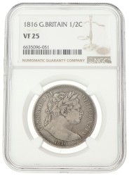 Great Britain. George III. ½ Crown. 1816.