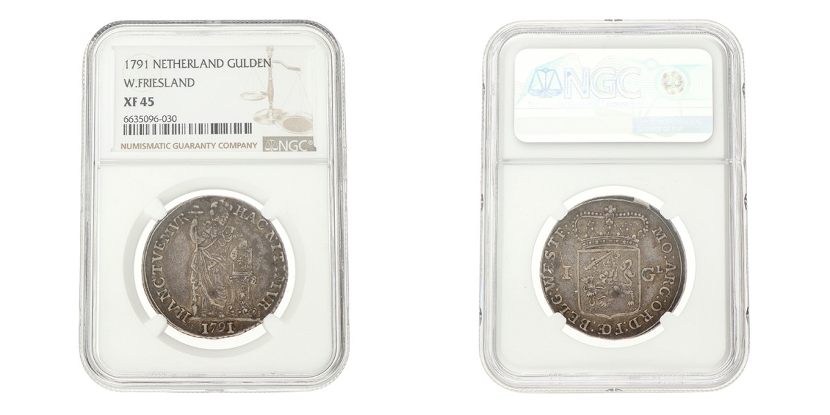 Gulden - Generaliteits. West-Friesland. 1791. XF 45.