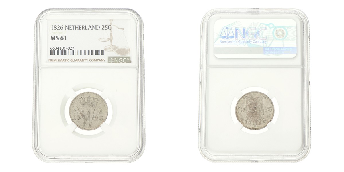 25 Cent. Willem I. 1826 U. MS 61.