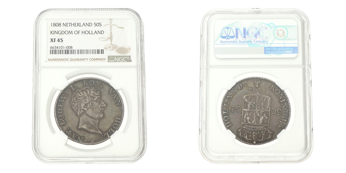 50 Stuivers. Lodewijk Napoleon. 1808. XF 40.