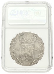 Zilveren dukaat. West-Friesland. 1775. AU details.